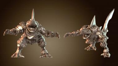 3D model Shark Lizard Azure (STL)