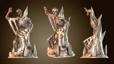 3D model Snowy Mountain Summit Frozen Skeleton (STL)