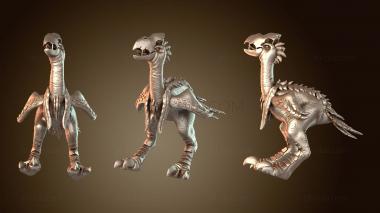 3D model Sorceress on Bird Tallstrider Mount (STL)