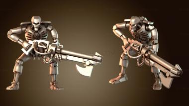 3D model Space Zombies Fighter Men (STL)