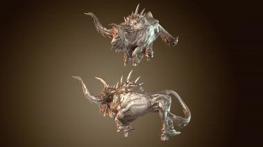 3D модель Паническое бегство свирепое (STL)