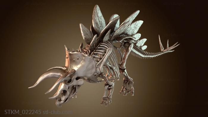 Статуэтки герои, монстры и демоны Скелет динозавра стегоцератопса