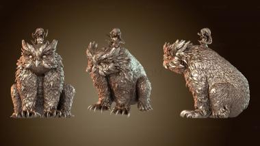 3D model The Girl and Owlbear (STL)