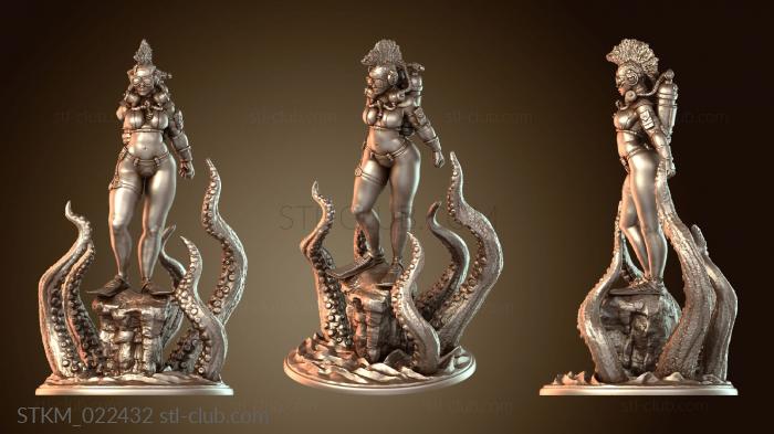 Статуэтки герои, монстры и демоны Охотница на Кракена