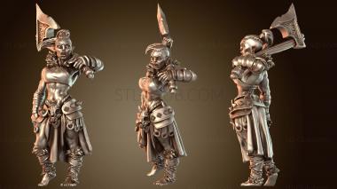 3D мадэль Titans Adventures: Полуорк-женщина-варвар (STL)