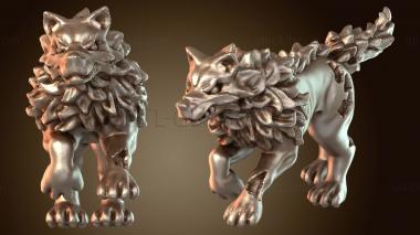 3D мадэль Немертвый лютый волк (STL)