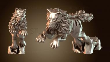 3D model Undead Dire Wolf Phantom (STL)