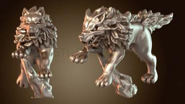 3D model Undead Dire Wolf (STL)