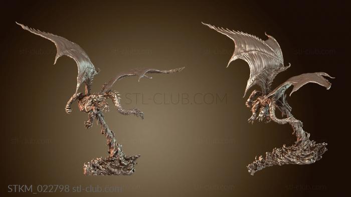 Статуэтки герои, монстры и демоны Легендарный летающий дракон из стали