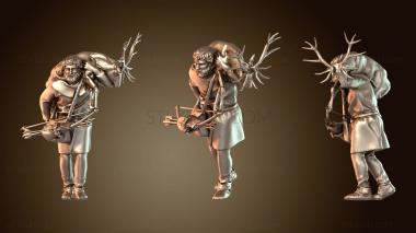 3D model Villagers Hunter Carrying Deer (STL)