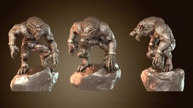 3D model Werewolf On Stone (STL)