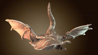 3D model White Dragon Wyrmling Hiding (STL)