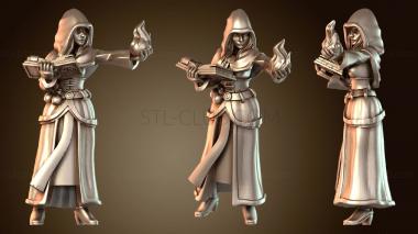 3D model Wizardess with Cape and Spellbook (STL)