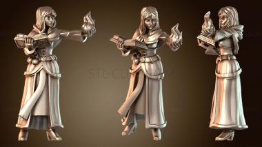 3D model Wizardess with Spellbook (STL)