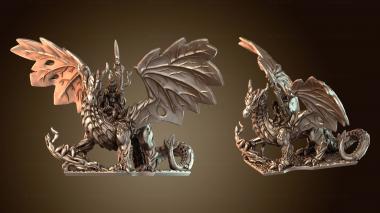 3D model Wood Elf Dragon Lord (STL)