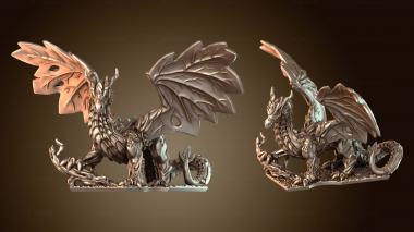3D model Wood Elf Dragon Rider (STL)