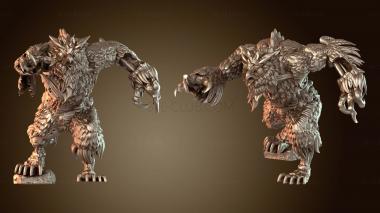 3D model Zombie Owlbear Attacking (STL)