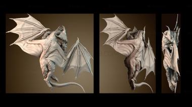 3D model Harmony dragons and girl (STL)