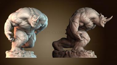 3D model Rhino Statue With Base (STL)