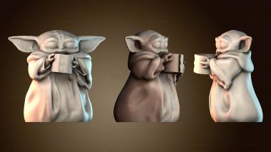 3D model yoda holding tp (STL)