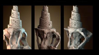 3D model Spiral Stone Tower (STL)