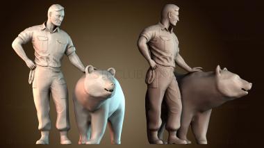 3D model Soldier Bear Wojtek on Princes Street - man (STL)
