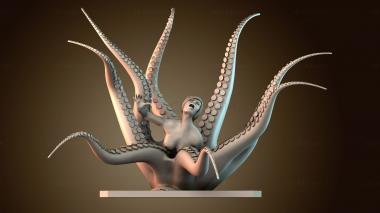 3D model Girl and octopus (STL)