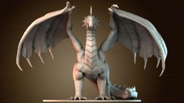 3D model The dragon spread its wings (STL)