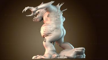 3D мадэль Болотный дьявол выходит на берег (STL)