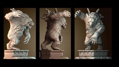 3D мадэль Медведь воин (STL)