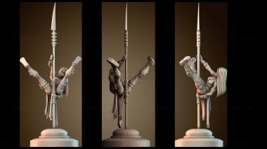 3D model Post-apocalyptic female assassin (STL)