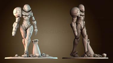 3D model Metroid Samus Aran fanart and Bom (STL)
