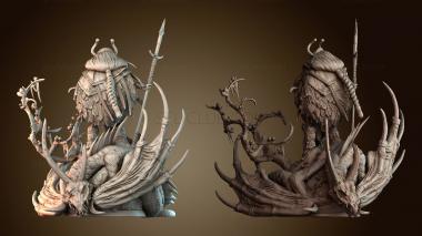 3D model BONE MANUSCRIPT. Dragon Knight (STL)
