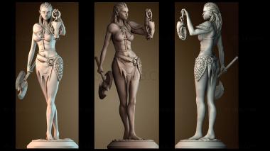 3D model Warrior Goddess Statue (STL)