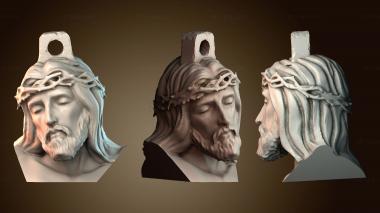 3D model Crowned Jesus Pendant (STL)