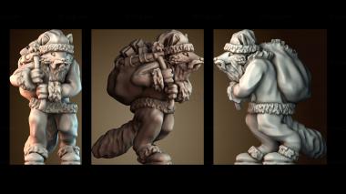 3D модель Лиса Санта Клаус (STL)