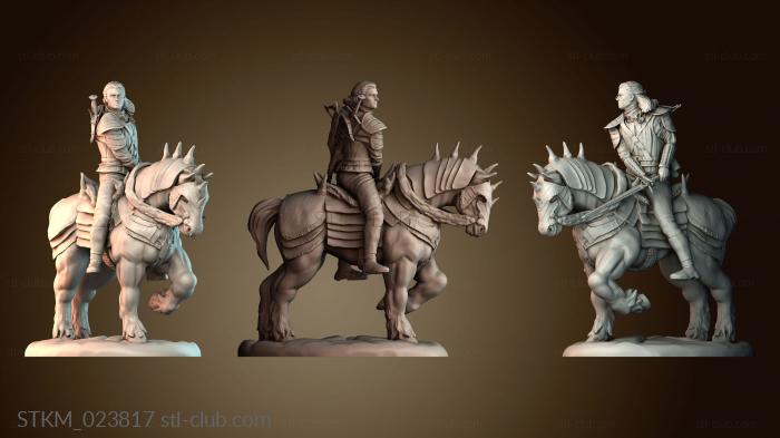 Статуэтки герои, монстры и демоны Geralt the Witcher on Horseback