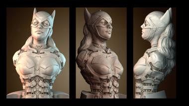 3D модель Бэтгёрл (STL)