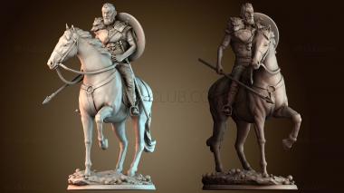 3D модель Викинг с конем (STL)