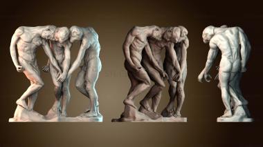 3D model The Three Shades at The Musée Rodin, Paris (STL)