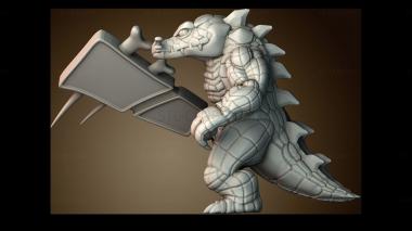 3D model Crocodileman monster (STL)