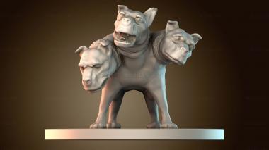 3D model Dog with three heads (STL)