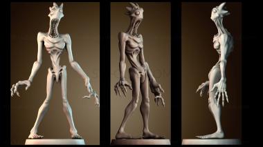 3D model Ectomorph Monster Figure - Tall Man (STL)