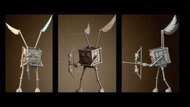 3D model Modron - Quadrone - Geometric Warrior (STL)