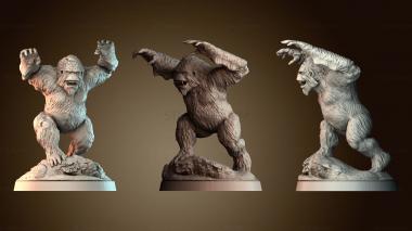 3D model Frostgrave White Gorillas (STL)