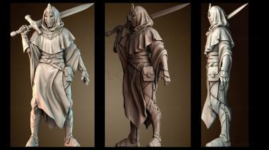 3D model Marquises guard with sword (STL)