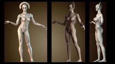 3D мадэль Проклятая женщина воин (STL)