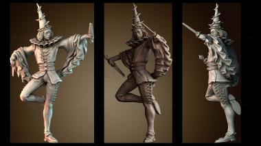 3D model Harlequin with daggers (STL)
