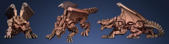 3D model Mechanical Steampunk Dragon (STL)