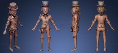 3D model The Gambler with Animation (STL)